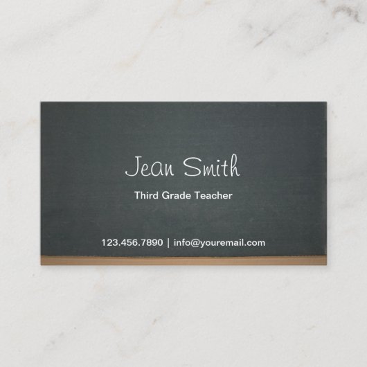 Elementair schoolleraar Chalkboard Visitekaartje (Voorkant)