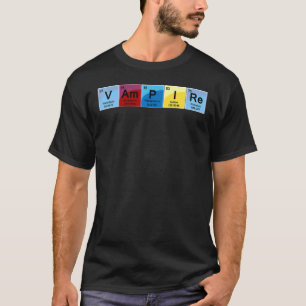 Elementair Vampire Periodic Table Word T-shirt