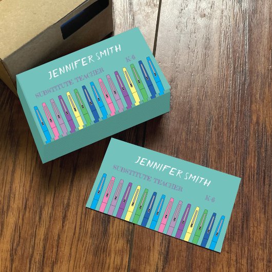 Elementair Visitekaartje van onderwijzeres