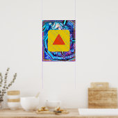 Elementair vuur binnen aarde meditatie hulp Tattva Poster (Keuken)