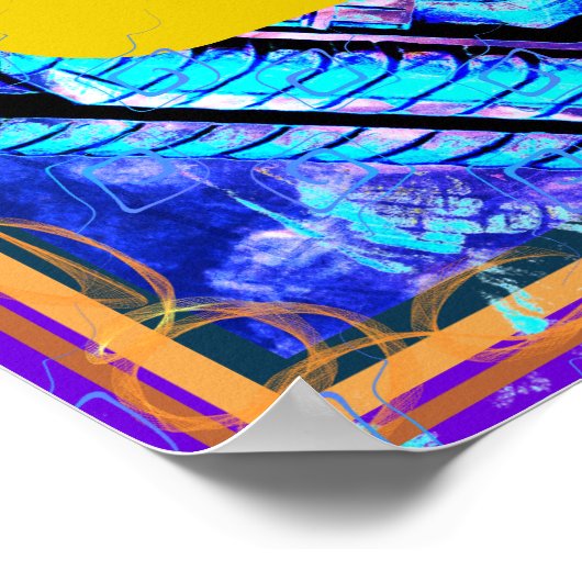 Elementair vuur binnen aarde meditatie hulp Tattva Poster (Hoek)