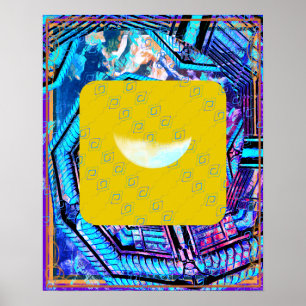 Elementair water binnen aarde meditatie hulp Tattv Poster