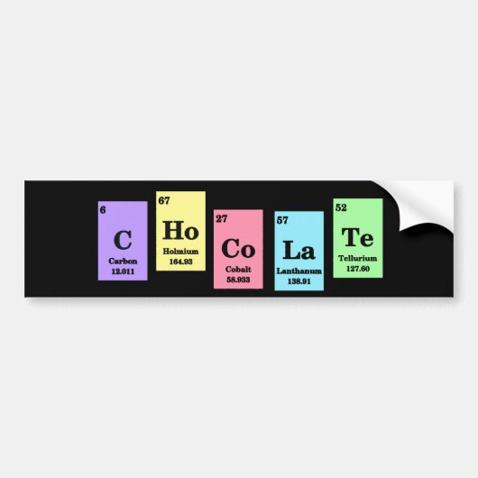 Elementaire chocolade-Bumpersticker Bumpersticker (Voorkant)