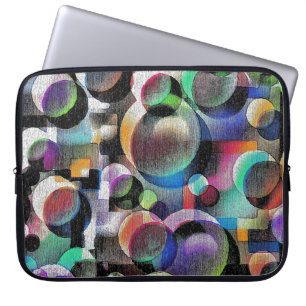 Elementaire cirkels laptophoes laptop sleeve