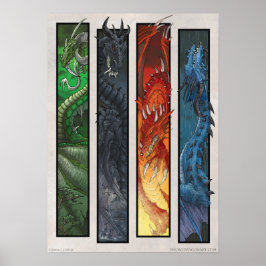 Elementaire dragons poster