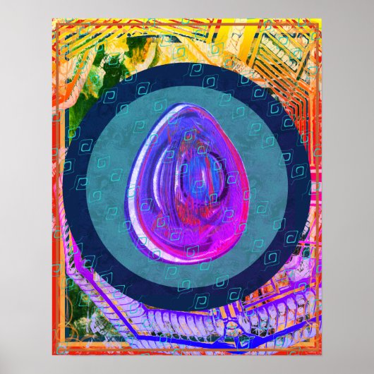 Elementaire ether binnen luchtmeditatiehulp Tattva Poster (Voorkant)