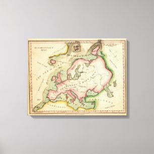 Elementaire kaart canvas afdruk