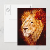 Elementaire leeuw briefkaart (Voorkant / Achterkant)