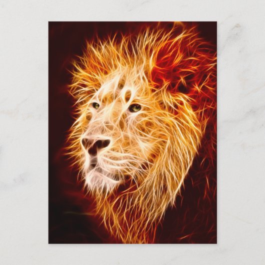 Elementaire leeuw briefkaart (Voorkant)