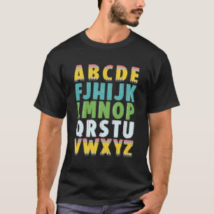 Elementaire leraar assistent Prek Engels alfabet T-shirt