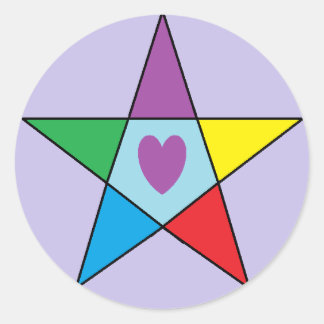 Elementaire liefde ronde sticker