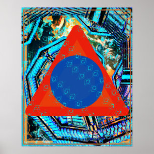 Elementaire lucht binnen brandmeditatiehulp Tattva Poster