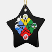 Elementaire Pentagram-versieringen Keramisch Ornament (Links)