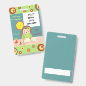 Elementaire schoolkantoorfoto badge (Voor- en achterkant)