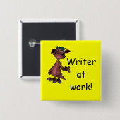 Elementaire schoolknoppenbadge vierkante button 5,1 cm (Voorkant /achterkant)