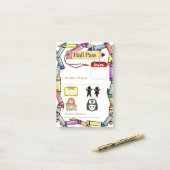 Elementaire schoolpas post-it® notes (Op bureau)