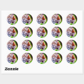Elementaire tijger ronde sticker (Vel)