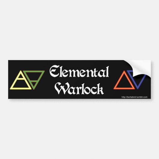 Elementaire Warlock Bumpersticker (Voorkant)