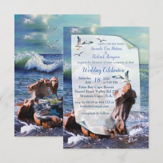 Elementaire waterkrachtuitnodiging RSVP kaartje (Voorkant / Achterkant)