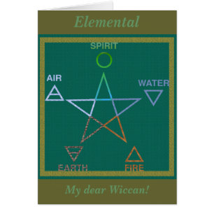 Elementaire Wiccan Pentagram Rites of Passage Card