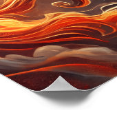 Elemental Embrace: vuur en ijs Poster (Hoek)