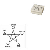 elemental pentagram art stamp 	rubberstempel (Gestempeld)
