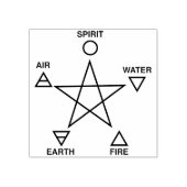 elemental pentagram art stamp 	rubberstempel (Afrduk)
