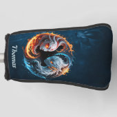 Elementale harmonie, yin en yang van de natuur. golfheadcover (Voorkant)