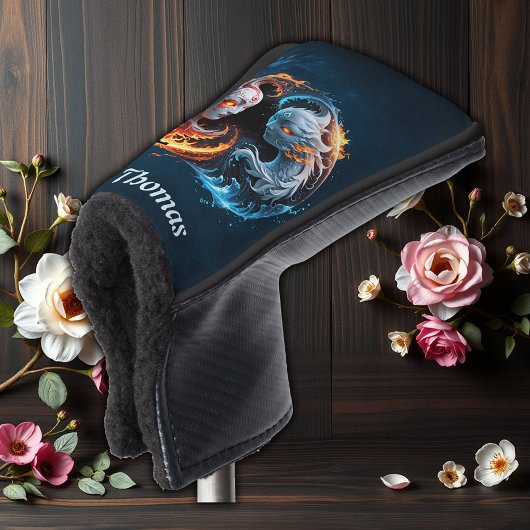 Elementale harmonie, yin en yang van de natuur. golfheadcover