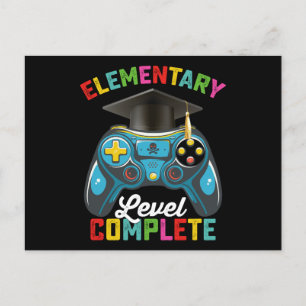 Elementary Level, een complete gamer voor Afstuder Briefkaart