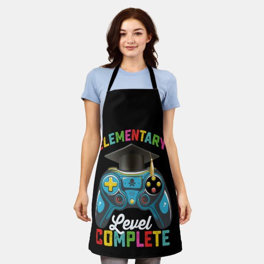 Elementary Level, een complete gamer voor Afstuder Schort (Gedragen)