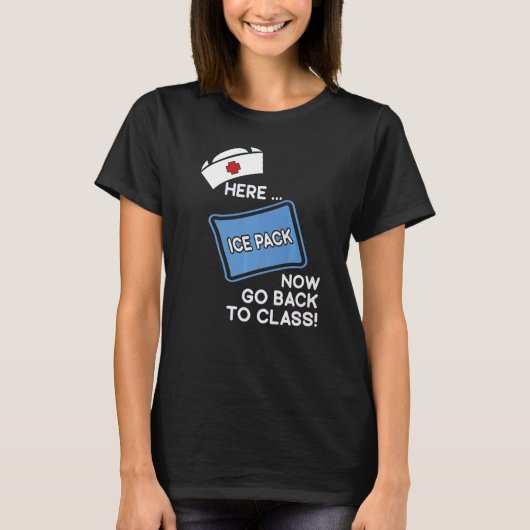 Elementary Nurses Ice Pack Back To Class School Nu T-shirt (Voorkant)