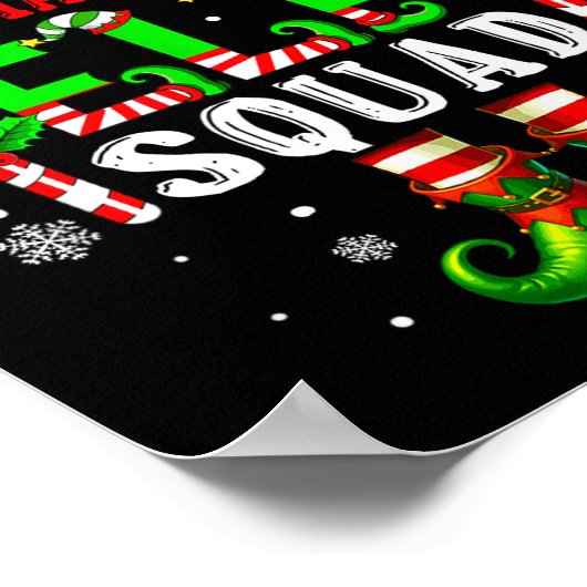 Elementary School Elf Squad Xmas Elf Hat Scute Ss  Poster (Hoek)