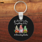 Elementary Teacher Crew Alles is Fijn Kerstfeest Sleutelhanger (Voorkant)