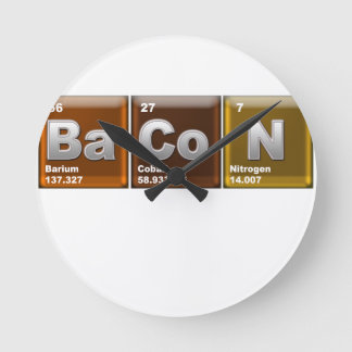 Elementen die "BACON" spelling Ronde Klok