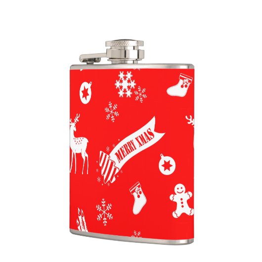 Elementen van de kerstboomkolf heupfles (Links)