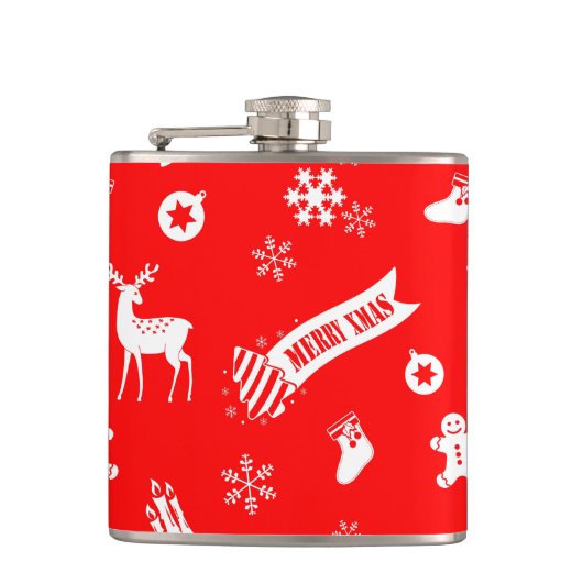 Elementen van de kerstboomkolf heupfles (Voorkant)