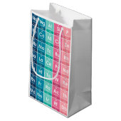 Elementen van de Periodic Table Pattern Gift Bag Klein Cadeauzakje (Achterkant Gekanteld)