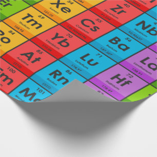 Elementen van de periodieke tabel cadeaupapier
