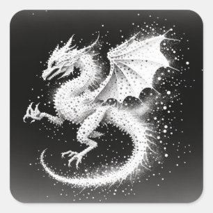 Elementen van Dragon Air Vierkante Sticker