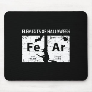 Elementen van Halloween Shirt (angst) Periodiek Muismat