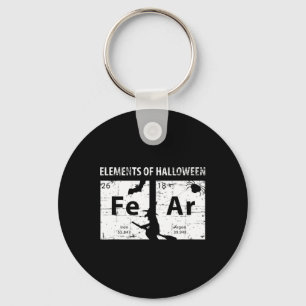 Elementen van Halloween Shirt (angst) Periodiek Sleutelhanger