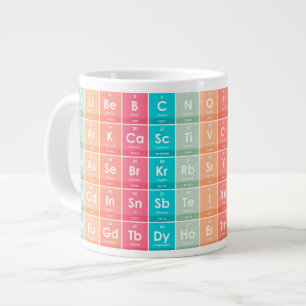 Elementen van het Periodic Table Colorful Pattern Extra Grote Beker