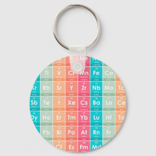 Elementen van het Periodic Table Colorful Pattern Sleutelhanger
