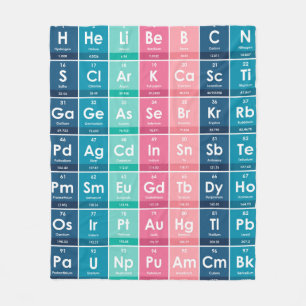 Elementen van het Periodieke Tabelpatroon Fleece Deken