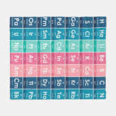 Elementen van het Periodieke Tabelpatroon Fleece Deken (Voorkant (Horizontaal))