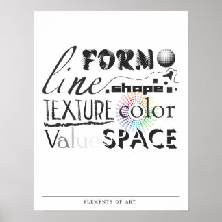 Elementen van het Poster van de Kunst