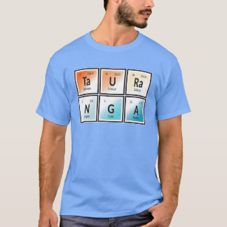 Elementen van Tauranga City retro T-shirt