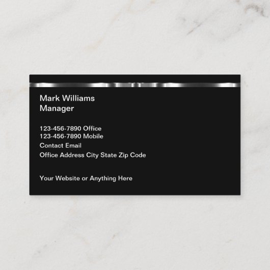 Eléments argentiques Cartes de visite de construct (Dos)