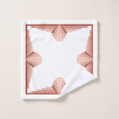 Éléments Art déco dans la palette or rose (Gant de toilette)